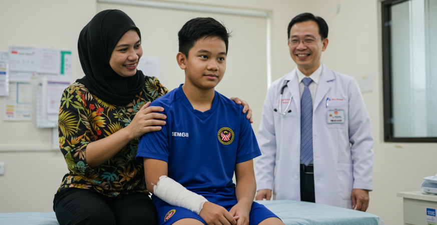 Kanak-kanak sekolah cedera bersukan