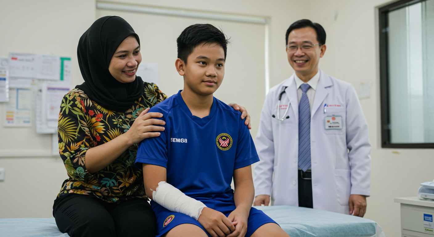 Kanak-kanak sekolah cedera bersukan